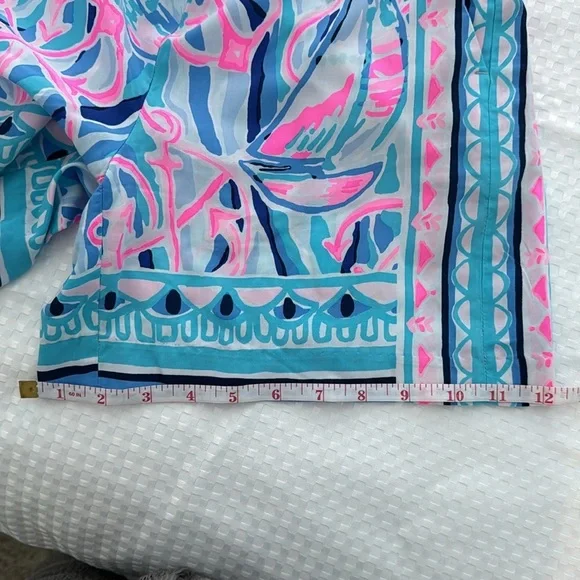 Lilly Pulitzer Neilah Shorts in Skim Blue Reel, XXS - Picture 7 of 9